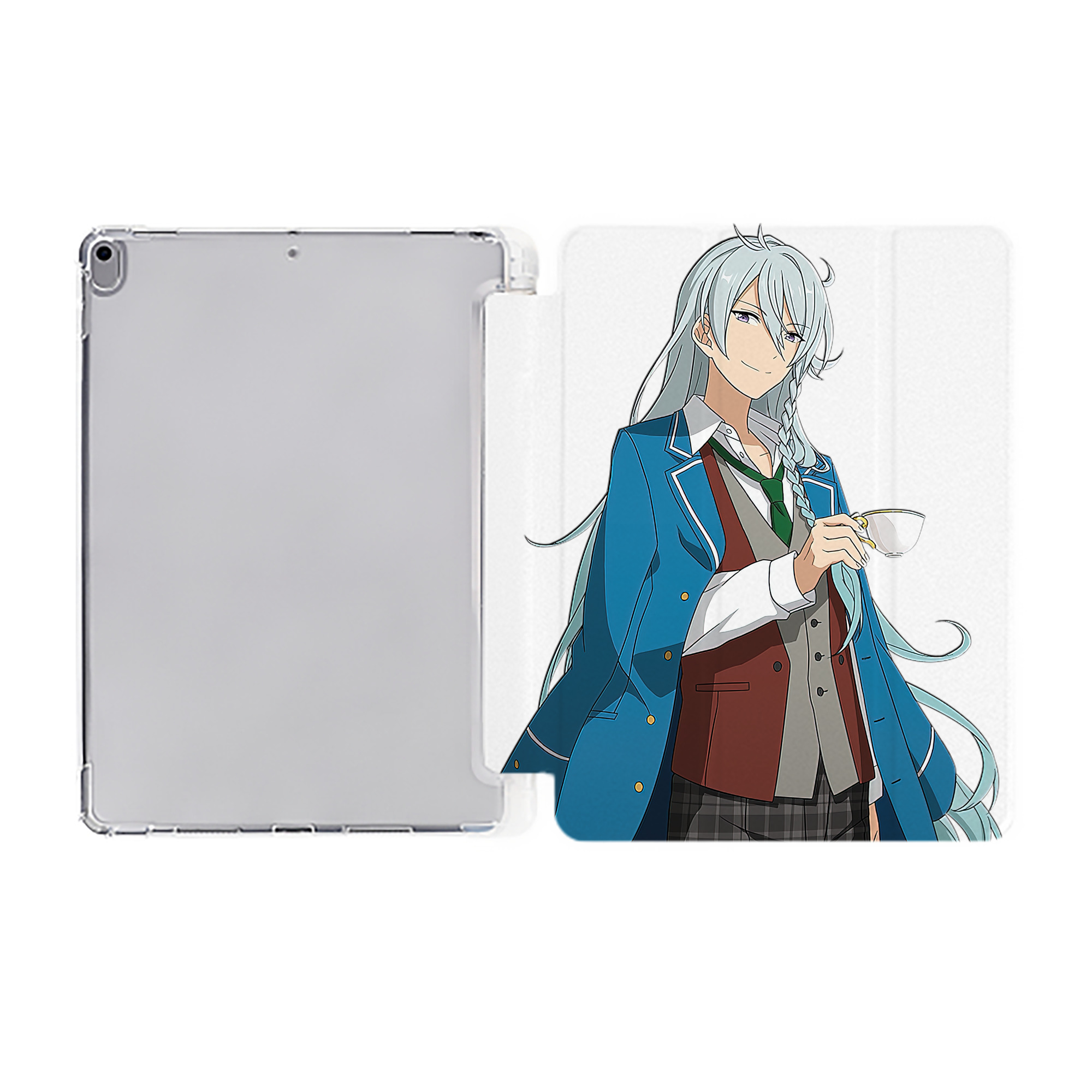 あんさんぶるスターズ! Ensemble Stars IPad ケース ペン収納付き 三つ折りスタンド PUレザー×シリコン 対応機種9.5/10.5/10.9インチ